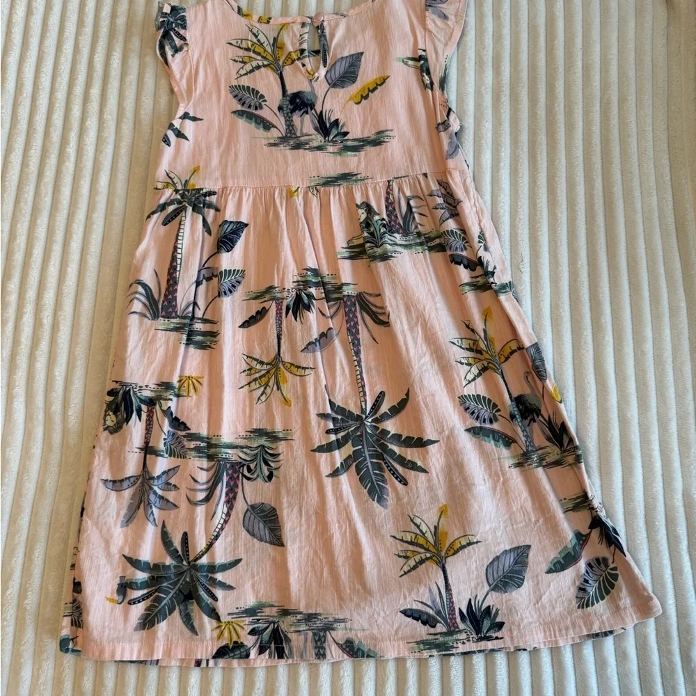 Old Navy Pink Tropical Print Kids Dress